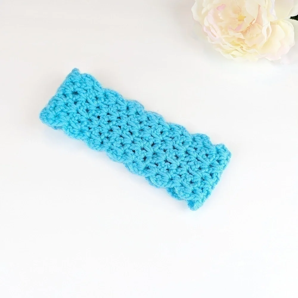 Blue Crochet‎ Headband